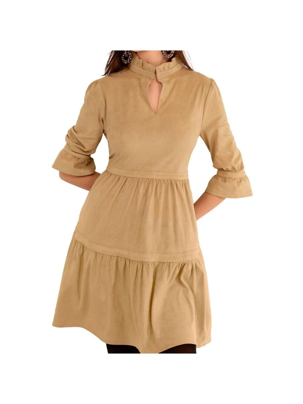Gretchen Scott Ultra Suede Teardrop Dress Size L